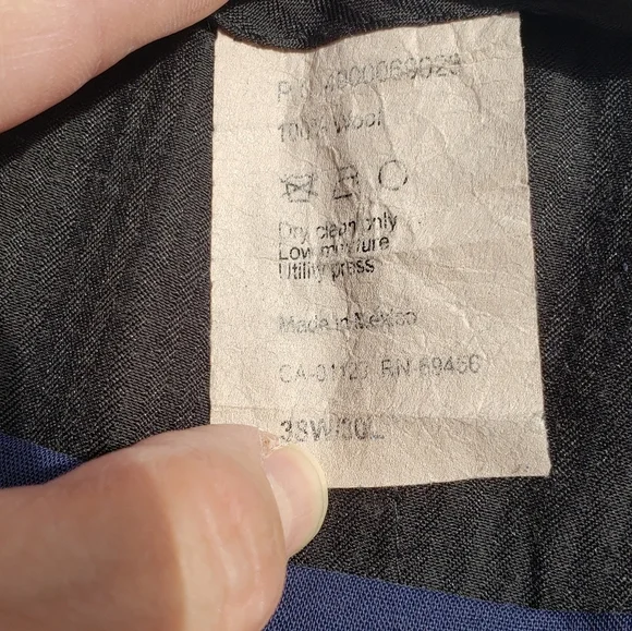 Lauren Ralph Lauren Wool Navy Pants Size 38 x 30 - Picture 7 of 8